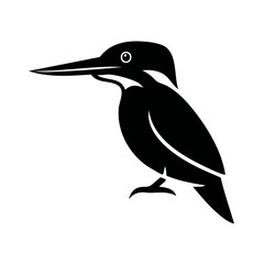 Fototapeta premium Kingfisher Black Glyph Icon