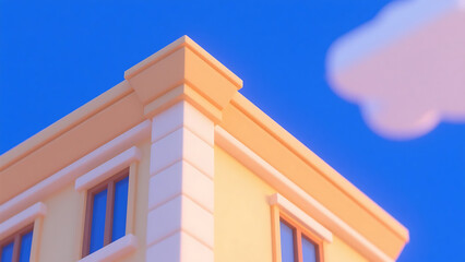 Obraz premium cartoon building