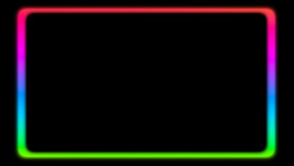 Neon design frame black background