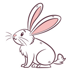 Obraz premium vector illustration of a rabbit