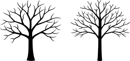 Obraz premium Scary tree vector art, scary tree art, tree vector art design, Vector of modern tree art, scary tree isolated