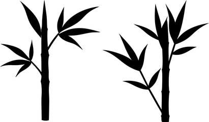 Obraz premium Bamboo vector art, bamboo tree art, bamboo tree vector art design, Vector of modern bamboo leaves art, bamboo isolated