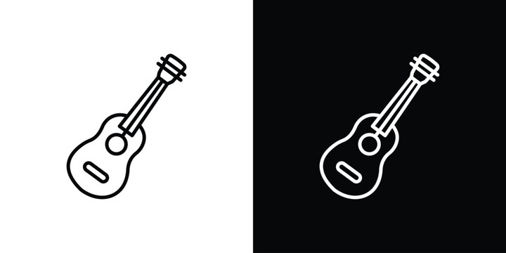 Ukulele icon website stock illustration. stroke symbols