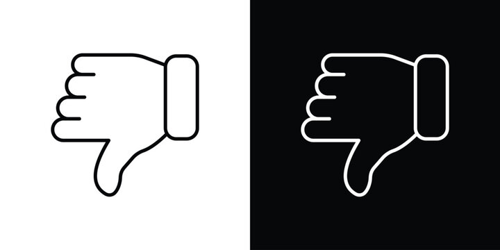 Thumb down icon website stock illustration. stroke symbols