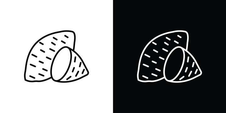 Sweet potato icon website stock illustration. stroke symbols