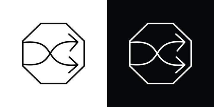 Shuffle icon website stock illustration. stroke symbols