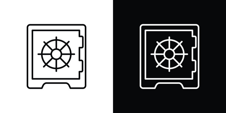 Safe icon website stock illustration. stroke symbols