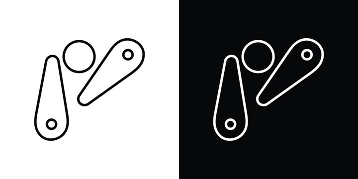 Pinball icon website stock illustration. stroke symbols