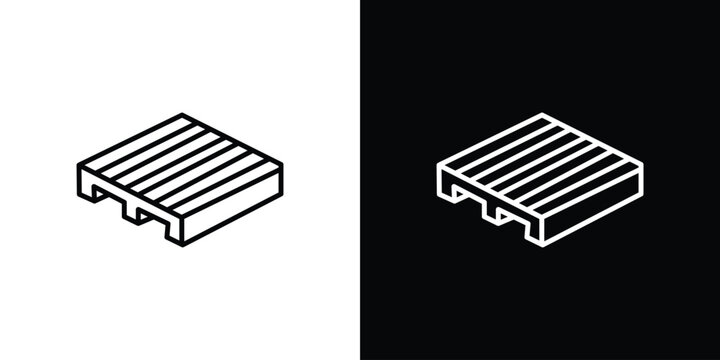 Pallet icon website stock illustration. stroke symbols