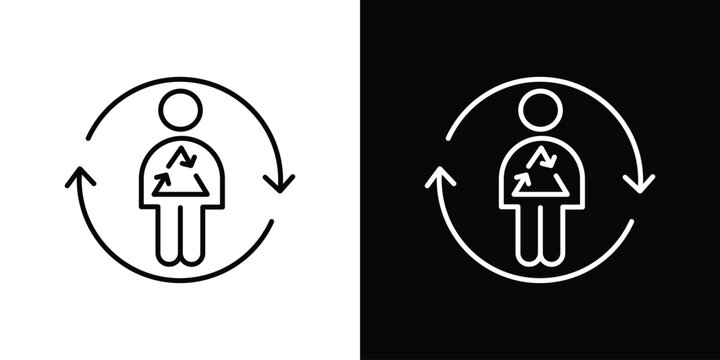 Metabolism icon website stock illustration. stroke symbols