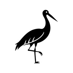 Fototapeta premium Stork Black Glyph Icon