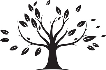 Obraz premium Stylized tree green leaves brown branches image