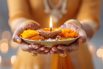 Diwali is a festival of lights celebrations by Hindus , Jains, Sikhs and some Buddhists
