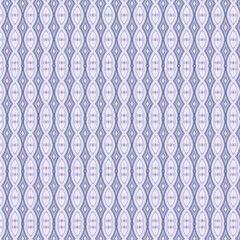 Elegant geometric lattice with repeating oval motifs. Classic damask-style design in cool blue and purple tones