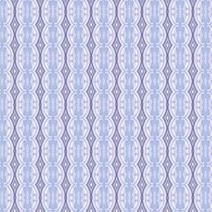 Elegant vertical pattern with symmetrical ornamental motifs. Classic damask-style design in a cool blue and purple palette