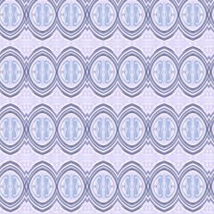 Elegant horizontal pattern with ornamental bands. Classic symmetrical design in a cool blue and purple palette