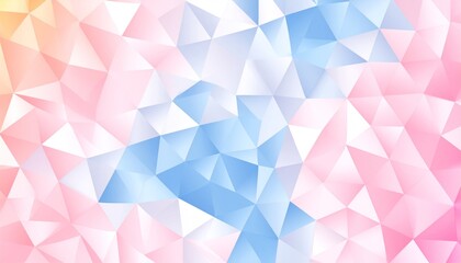 Soft Pastel Colored Abstract Geometric Triangle Patterned Background with Blue and Pink Tones