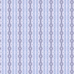 Elegant vertical pattern with symmetrical ornamental motifs. Classic damask-style design in shades of blue and purple