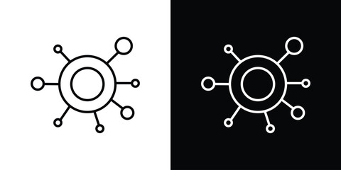 Obraz premium Decentralized icon website stock illustration. stroke symbols