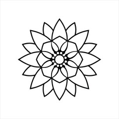 Round Mandala Design for Adult Coloring