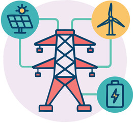 Smart Grid Illustration