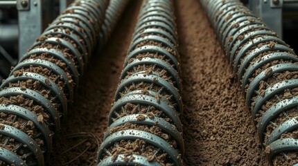 Rotating Industrial Screw Conveyors with Slurry Material