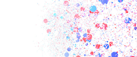 Festive background with confetti in the shape of stars in the color of the American flag. US independence day.