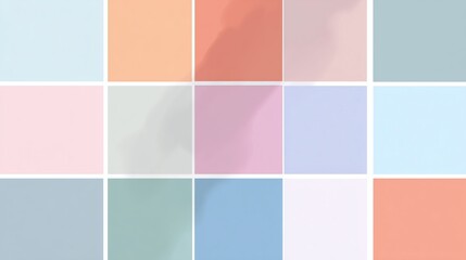 Fototapeta premium **Background showcasing minimalist grid layout with subtle pastel blocks and fine horizontal and vertical divisions
