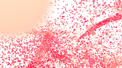 Beautiful pink and coral confetti scattered on white. Perfect for celebrations, websites, and more!