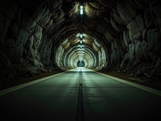 Obraz premium Subterranean Tunnel - Deep into the Earth