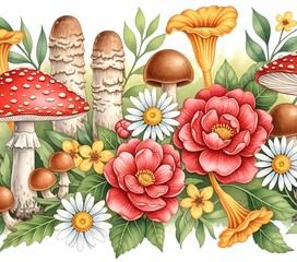 Mushroom 20oz tumbler wrap sublimation