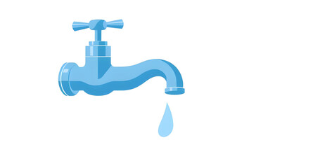 water tap with drop of water