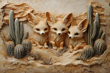 Generative AI bas relief sculpture featuring engraved classical decor with ancient historical elements