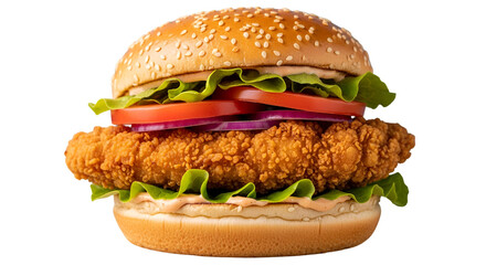 hamburger on white background
