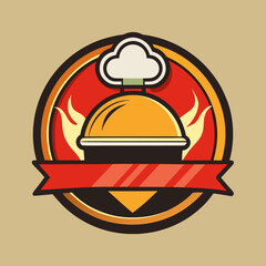 Fototapeta premium Set of Restaurant menu and bar labels with unique shapes and text designs as well as utensils and drinkware