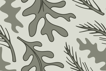 Abstract organic shapes camouflage pattern