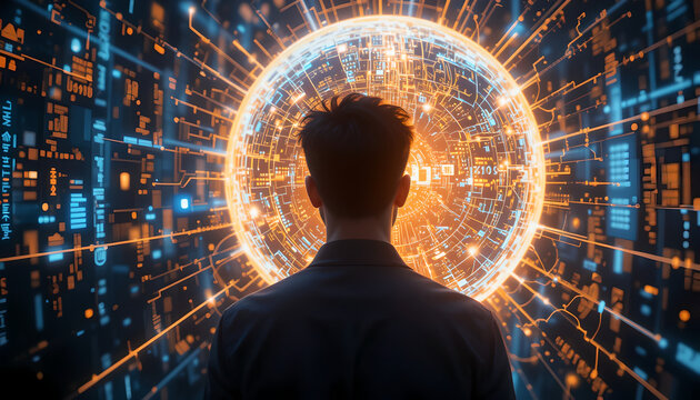 Future-Forward Technology: A Person Contemplating Digital Innovation