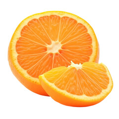 Peeled pieces or slices of mandarin, tangerine or clementine isolated on white background