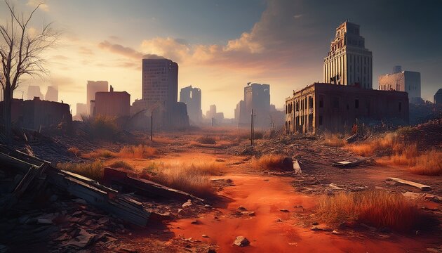 ruined cityscape of topeka kansas a tragic urban landscape