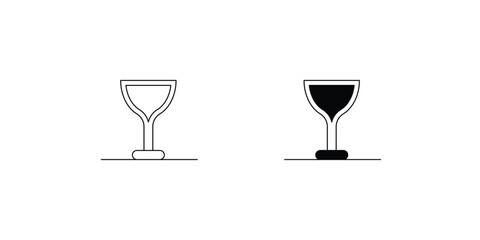 glass set icon with white background vector stock illustration