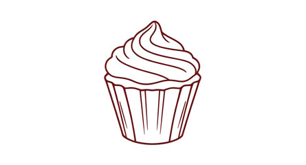 cupcake on white background, cupcake silhouette, cupcake graphic, decorated cupcake, whipped cream cupcake, cartoon cupcake, cupcake art, cupcake with sprinkles, cute cupcake, cupcake emoji style, muf