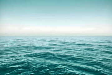 Fototapeta premium Serene Teal Ocean Landscape Photo Peaceful Water Scene