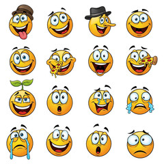 set of smileys