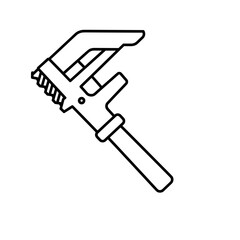 Vernier Caliper Icon. Precision Measuring Tool Line Vector

