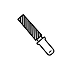 Vernier caliper icon in line vector style for precision measuring tool  