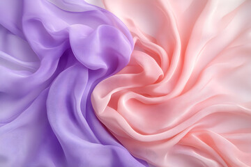 Fototapeta premium Soft Pastel Pink and Purple Silk Fabric Texture