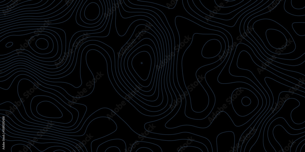 Aufkleber a dark,abstract topographic map or contour line pattern, with thin, faint blue lines forming a compl