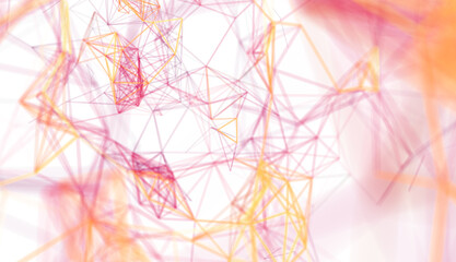 Pink and orange abstract network connection background image. Perfect for technology, communication, and data concepts.