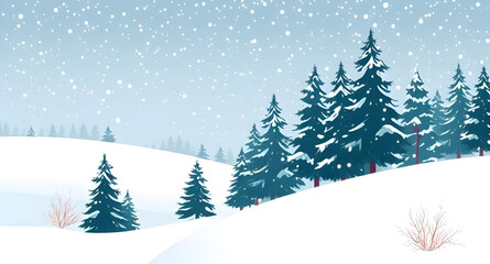 winter, landscape, Christmas trees, snowy, winter scene, festive, holiday, pine trees, forest, snow-covered, cold, nature, outdoors, winter wonderland, seasonal, Christmas mood, white, blue tones, ser