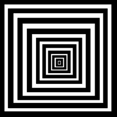 Minimalist Black and White Optical Illusion Geometric Design